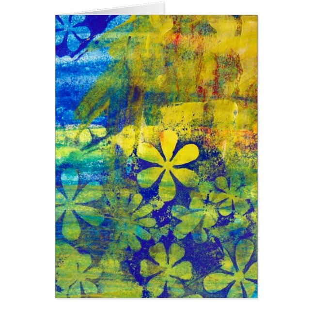 Sommarblommor Hälsningskort (Framsidan)