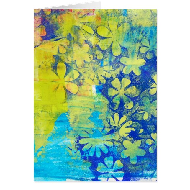 Sommarblommor Hälsningskort (Framsidan)