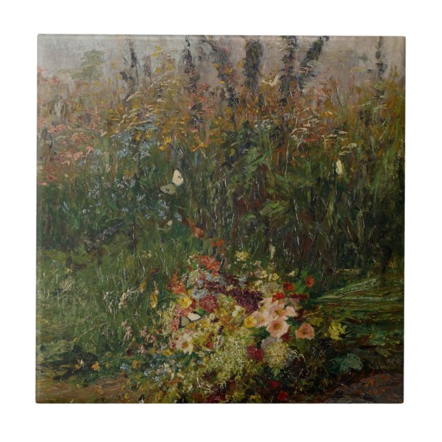 Sommarblommor i Fält Kakelplatta (Framsidan)