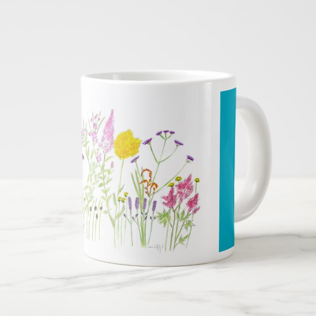 Sommarblommor Jumbo Mugg (Framsida höger)