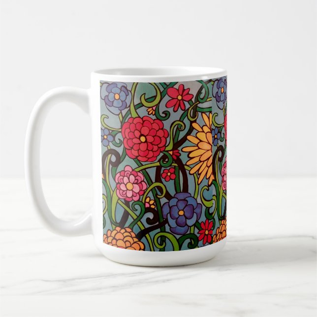 Sommarblommor Kaffemugg (Vänster)