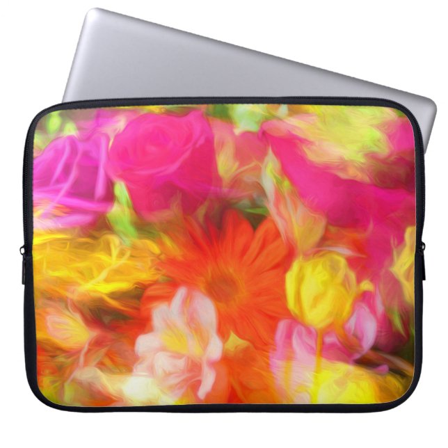 Sommarblommor Laptop Fodral (Framsidan)