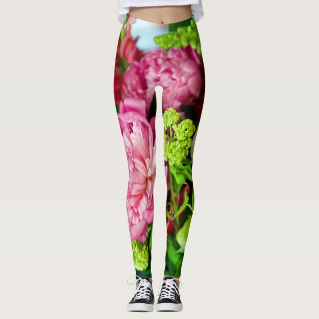 Sommarblommor Leggings (Framsida)