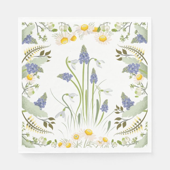 Sommarblommor Lunchservett Pappersservett (Framsidan)