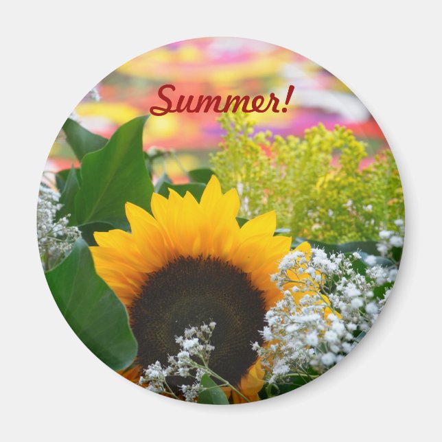 Sommarblommor Magnet (Framsidan)