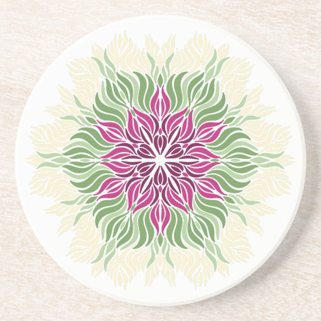 Sommarblommor Mandala  Underlägg (Framsidan)