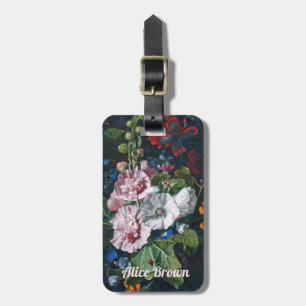 sommarblommor Monogram Namn Bagagebricka