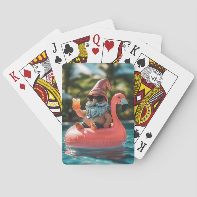 Sommarblommor på Flamingo-Flyt Casinokort (Baksidan)