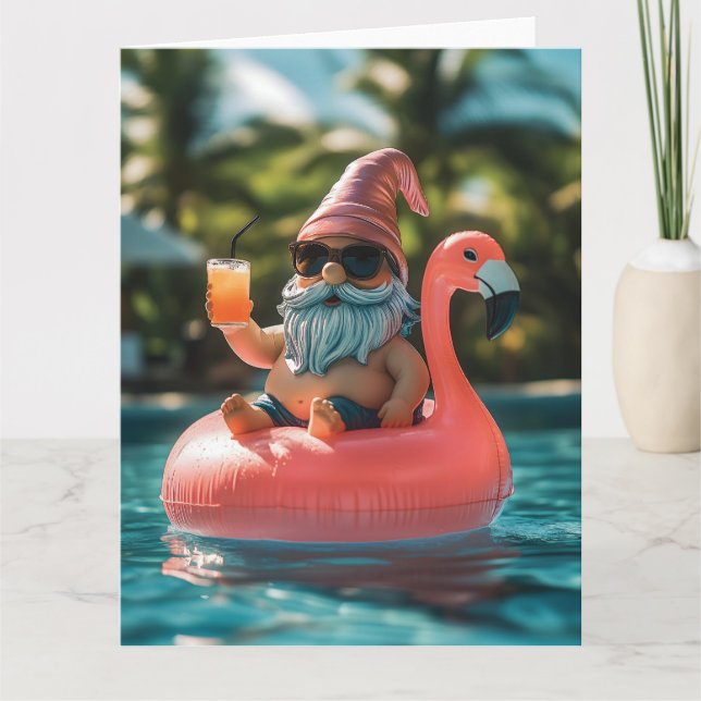 Sommarblommor på Flamingo-Flyt Kort (Framsida)