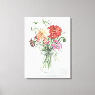 Sommarblommor - Pinks och  Canvastryck
