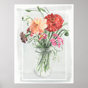 Sommarblommor - Pinks och Poster