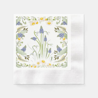 Sommarblommor Präglade Servetter Full Design