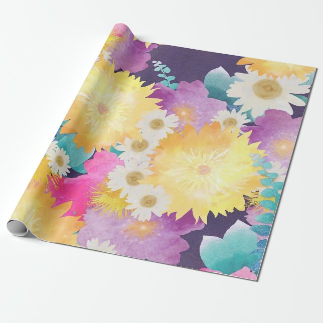 Sommarblommor Presentpapper (Utrullad)
