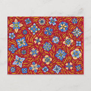 sommarblommor Red Vykort
