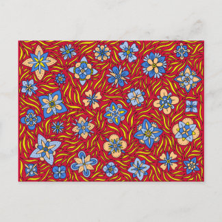 sommarblommor Red Vykort