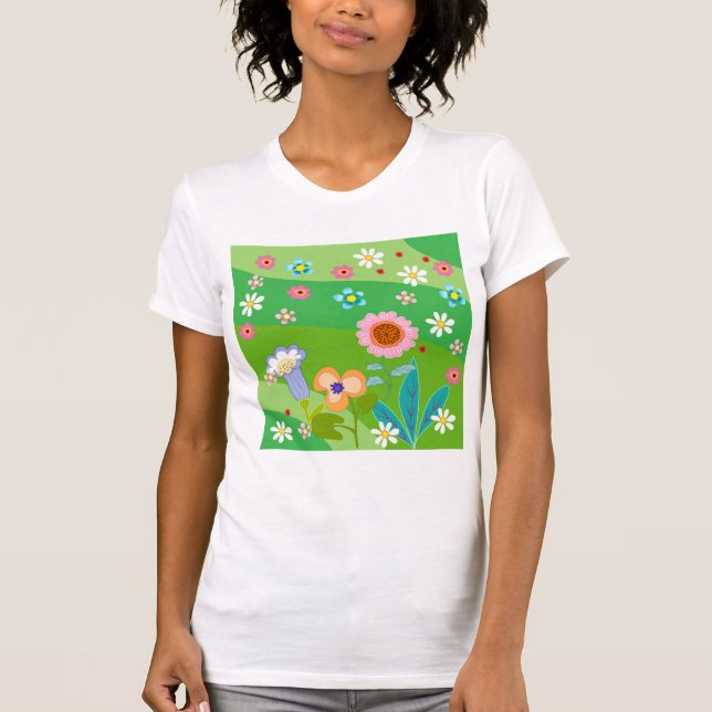 Sommarblommor T Shirt (Framsida)