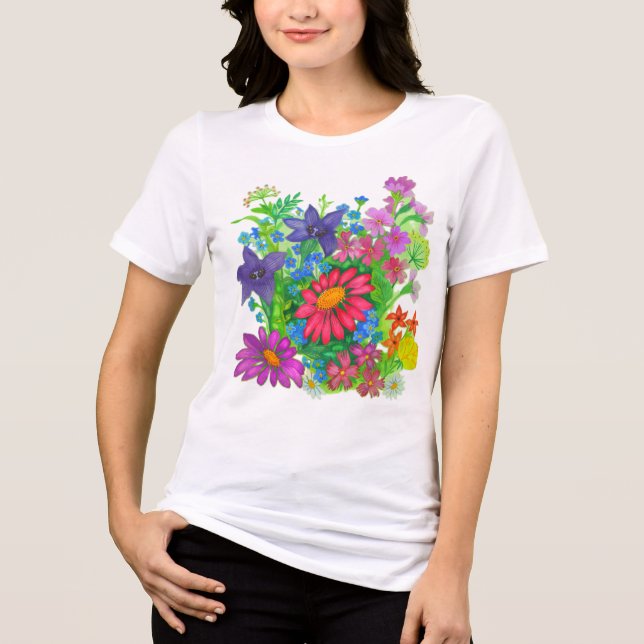 Sommarblommor T Shirt (Framsida)