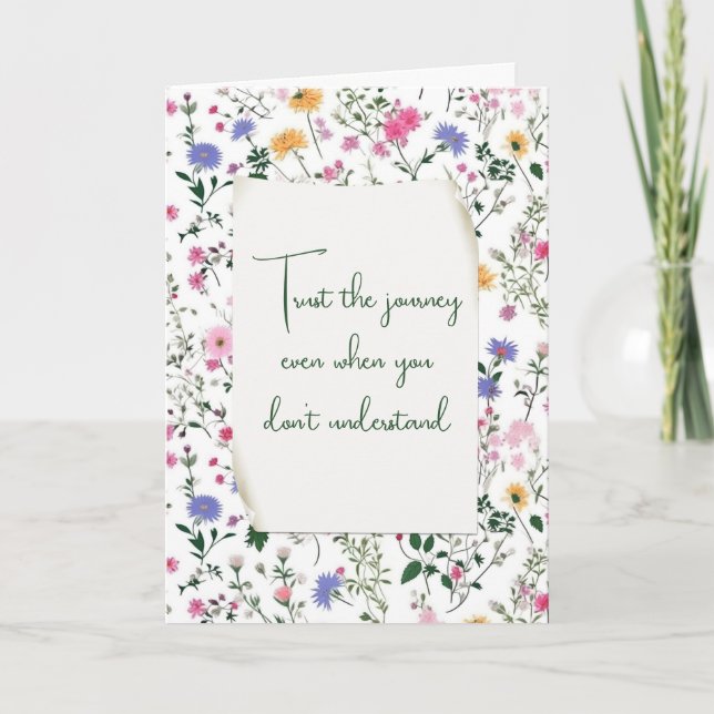 Sommarblommor tänker på dig kort (Framsida)