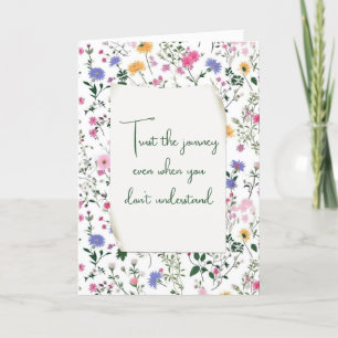 Sommarblommor tänker på dig kort