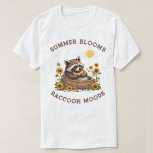 Sommarblommor Tvättbjörns Humör T Shirt