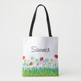 sommarblommor tygkasse