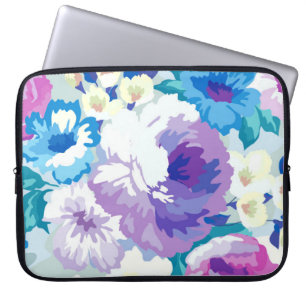 Sommarblommor, vattenfärger Illustration Laptop Fodral