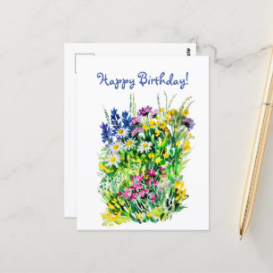 Sommarblommor vykort