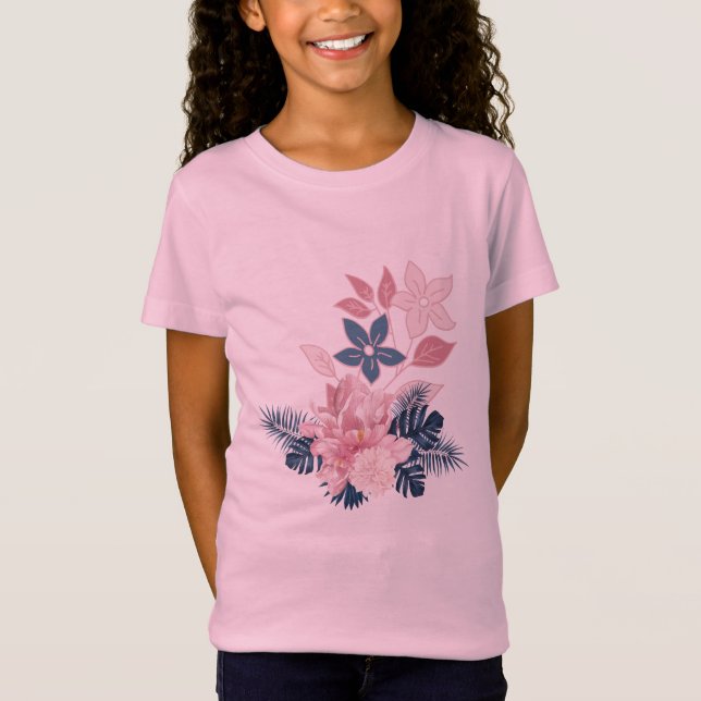 Sommarblomning Kläder för kvinnor T Shirt (Framsida)