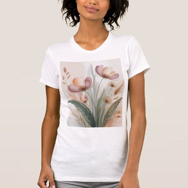 Sommarblomstertejp T Shirt (Framsida)