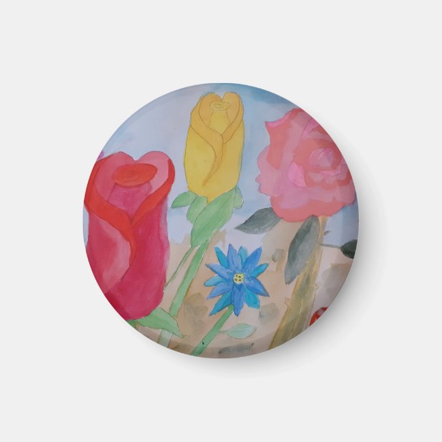 SommarBlomsterträdgård Magnet (Framsidan)