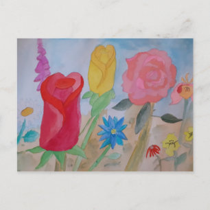 SommarBlomsterträdgård Vykort