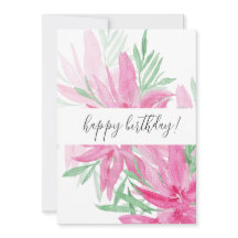 Sommarblooming Rosa Blommigt Watercolor Art