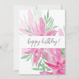 Sommarblooming Rosa Blommigt Watercolor Art