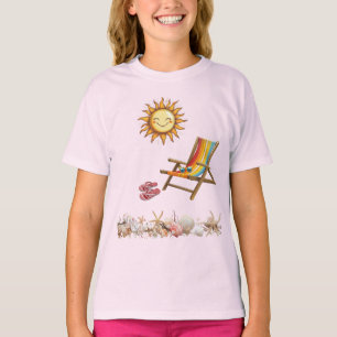 Sommarbocksstol i Sol Sunglass Red Flinflip flops T Shirt
