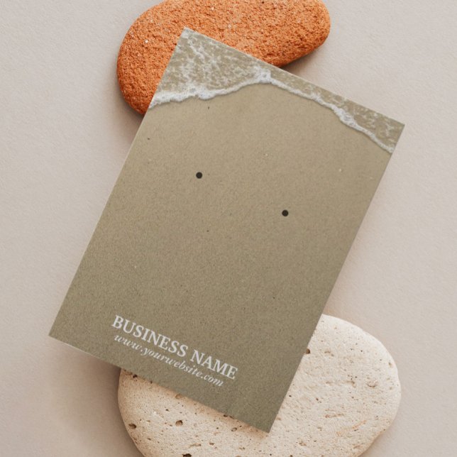 Sommarboeach Vatten & Sand Earring Visning Visitkort (Skapare uppladdad)