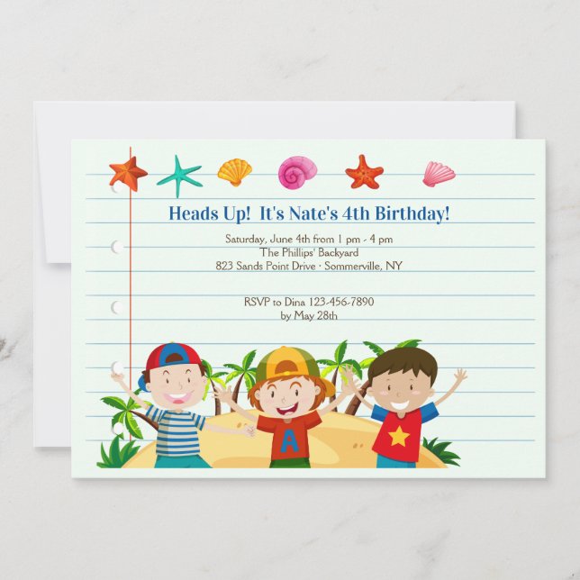 Sommarboksinbjudan Inbjudningar (Framsida)