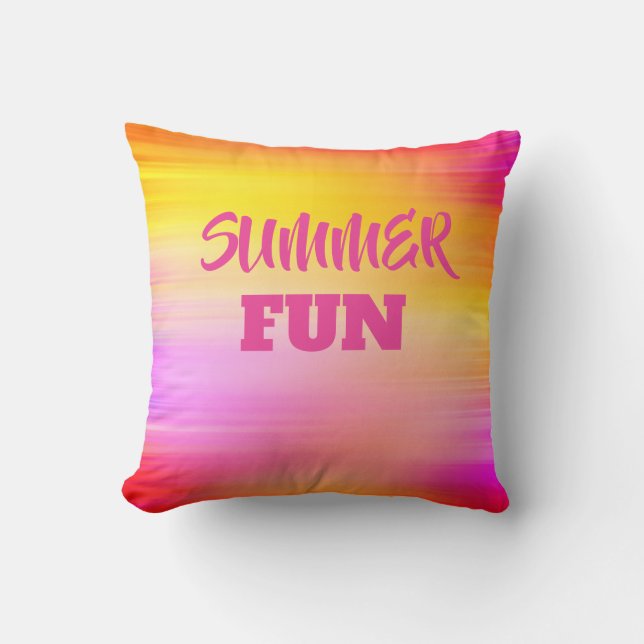 Sommarbomull, Roligt Pillow Kudde (Framsida)