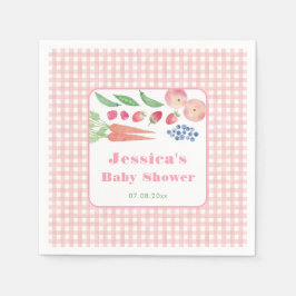 Sommarbondemarknaden Baby Shower Party för flickor Pappersservett