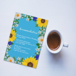 Sommarbostad Himlar Blue Blommigt Bröllop Tilläggskort