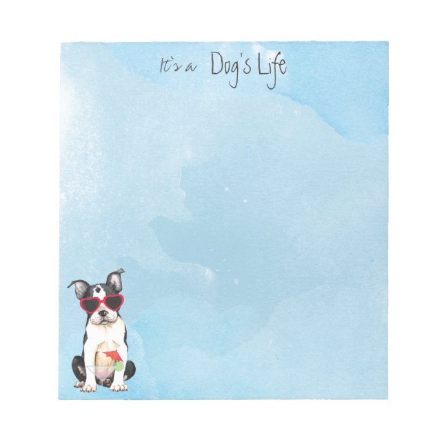 Sommarboston Terrier Anteckningsblock (Framsida)