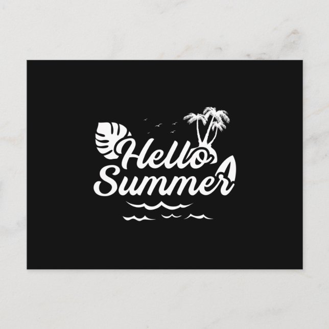 Sommarbovacation Surfa Sea Coola Sol Funny Gift Vykort (Framsida)