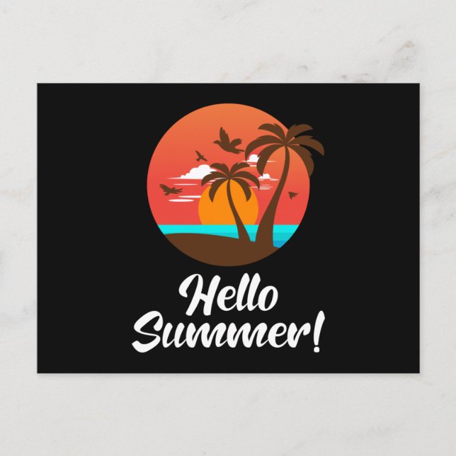 Sommarbovacation Surfa Sea Coola Sol Funny Gift Vykort (Framsida)