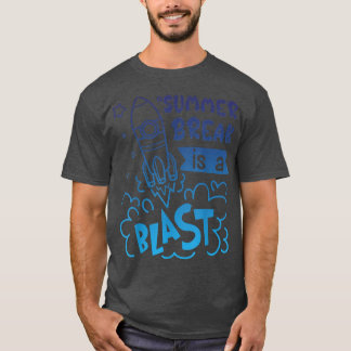SommarBreak är en sista Coola Astronaut Boy Fa T Shirt