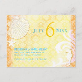 Sommarbris Strandbröllop Spara datumet Meddelande Vykort