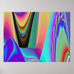 Sommarbrisenes ande Abstrakt 3D Rainbowart Poster