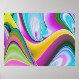 Sommarbrisens anda Abstrakt 3D Rainbowart Poster