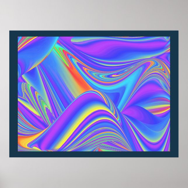 Sommarbrisens Ande Abstrakt 3D Rainbowart Poster (Framsidan)