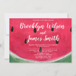 Sommarbröllop med vattenmelon inbjudningar