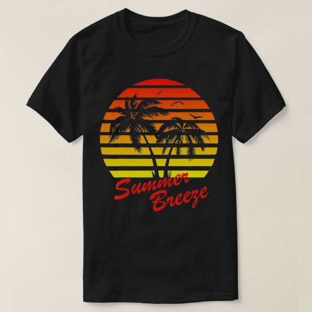 Sommarbrygga 80-talets sommartid Beach Handflatan  T Shirt (Design framsida)
