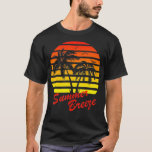 Sommarbrygga 80-talets sommartid Beach Handflatan  T Shirt<br><div class="desc">Sommarbrygga 80-talets sommartid Beach Handflatan Träd Sunset ...  Sommar</div>